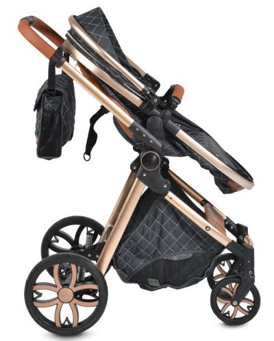 Комбинирана детска количка Moni - Alma, черна - 7