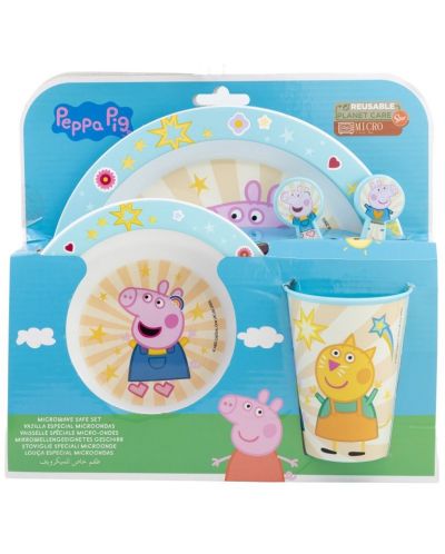 Комплект за хранене Stor - Micro, Peppa Core, 5 части - 2