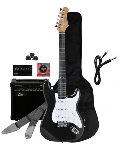 Комплект електрическа китара с аксесоари EKO - EG-11, черен - 1