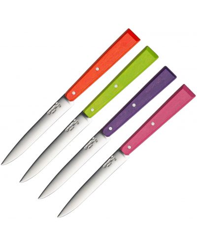 Комплект кухненски ножове Opinel - Bon Appetit pop 125, 4 броя, многоцветни - 1