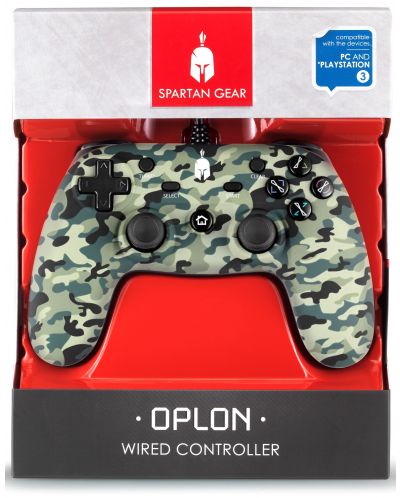 Контролер Spartan Gear - Oplon, Green camo, PC/PS3 - 3