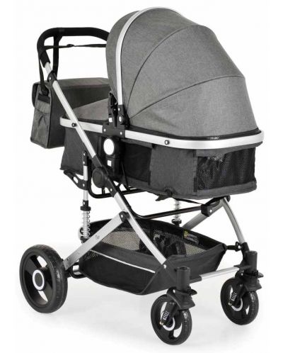 Комбинирана бебешка количка Moni - Ciara, сива с черно - 7