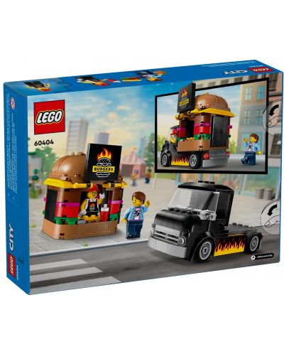 Конструктор LEGO City - Камион за бургери (60404) - 2
