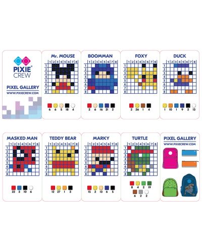 Комплект цветни силиконови пиксели Pixie Crew - Blue, 250 броя - 3