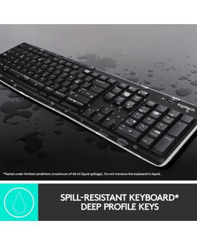 Комплект мишка и клавиатура Logitech - MK270, безжичен, черен - 5