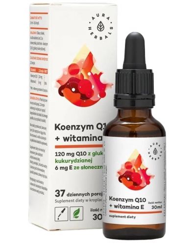 Коензим Q10 + Витамин Е, капки, 30 ml, Aura Herbals - 1