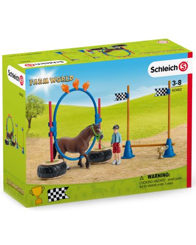 Комплект Schleich Farm World Horses - Състезание за пъргавост с пони - 2