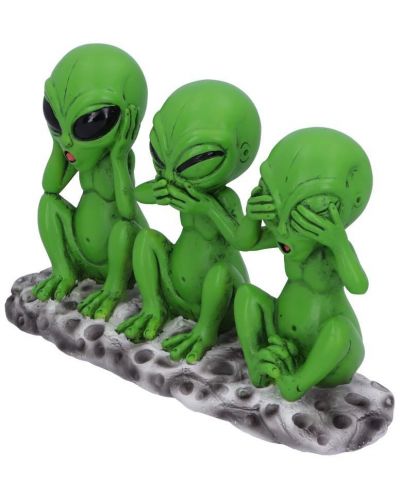 Комплект статуетки Nemesis Now Adult: Humor - Three Wise Martians, 16 cm - 2