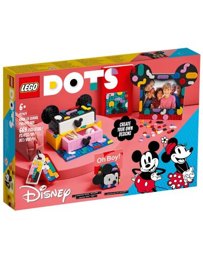 Конструктор LEGO Dots - Мики Маус и Мини Маус, Кутия за училищни проекти (41964) - 1