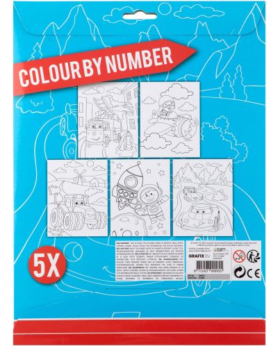 Комплект за рисуване по номера Grafix - Момчета - 2