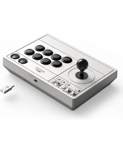 Безжичен контролер 8BitDo - Arcade Stick, бял (Xbox One/Series X/PC) - 3