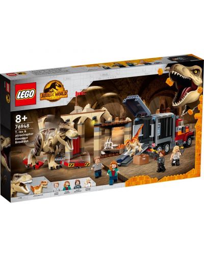 Конструктор LEGO Jurassic World - Бягство на Т-Рекс и Атросираптор (76948) - 1