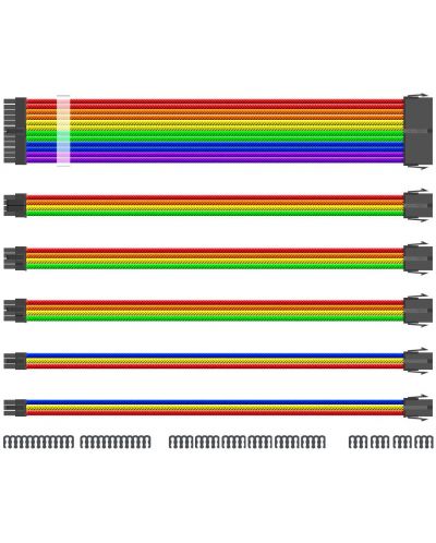 Комплект удължителни кабели 1stPlayer - RB-001, 0.35 m, Rainbow - 2