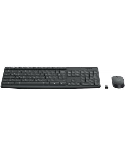 Комплект мишка и клавиатура Logitech - MK235,безжичен, тъмносив - 12