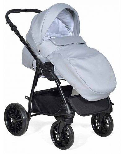 Комбинирана детска количка 2в1 Baby Giggle - Toronto, светлосива - 3
