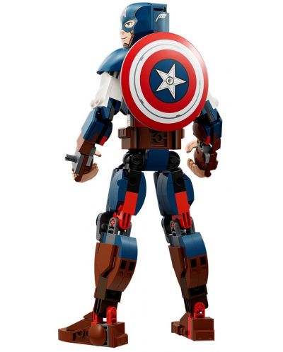 Конструктор LEGO Marvel Super Heroes - Фигура за изграждане капитан Америка (76258) - 3