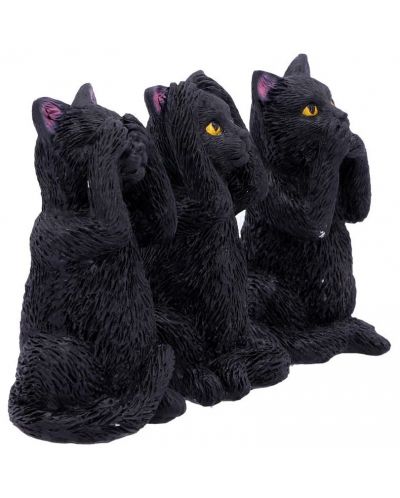 Комплект статуетки Nemesis Now Adult: Humor - Three Wise Felines, 8 cm - 4