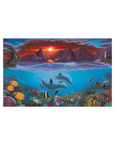 Комплект за рисуване с акрилни бои Royal - Живот в океана, 39 х 30 cm - 1