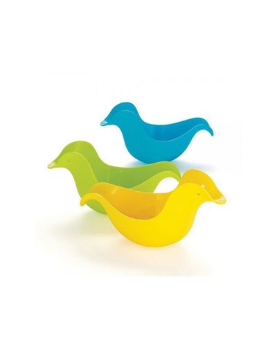 Комплект играчки за баня Skip Hop - Патета, жълто, зелено и синьо - 1