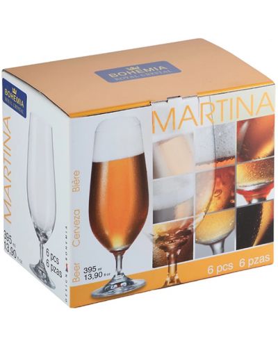 Комплект чаши за бира Bohemia - Royal Martina, 6 броя x 395 ml - 2
