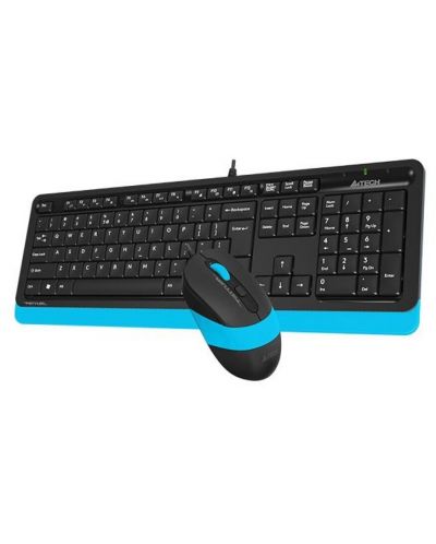 Комплект клавиатура и мишка A4tech - F1010 Fstyler, черен/син - 2