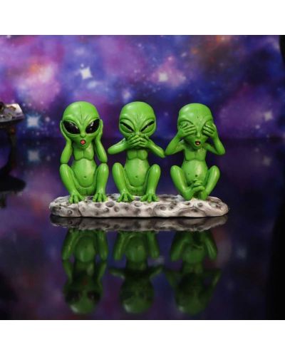 Комплект статуетки Nemesis Now Adult: Humor - Three Wise Martians, 16 cm - 6