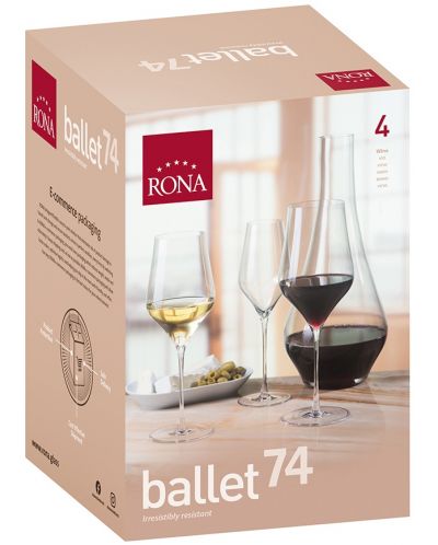 Комплект чаши за шампанско Rona - Ballet 7457, 4 броя x 310 ml - 2