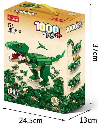 Конструктор Raya Toys - Динозавър, 1000 части - 2