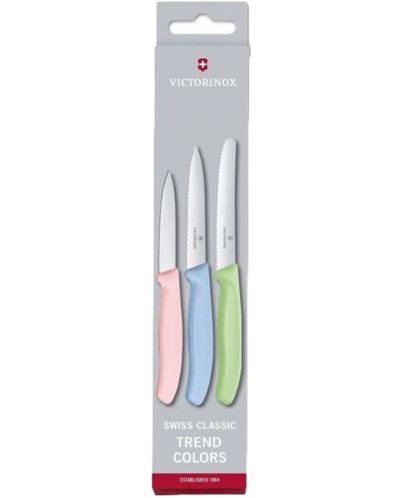 Комплект от 3 ножа Victorinox - Swiss Classic, Trend Colors - 1