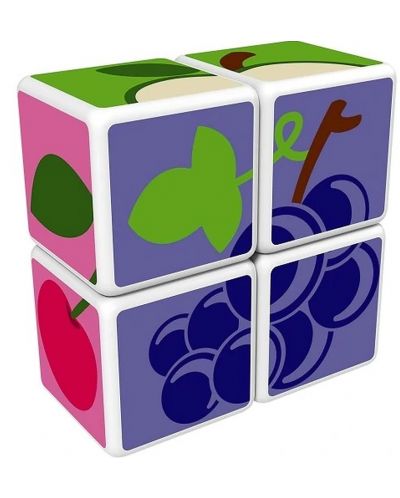 Комплект магнитни кубчета Geomag - Magicube, Плодове, 7 части - 2