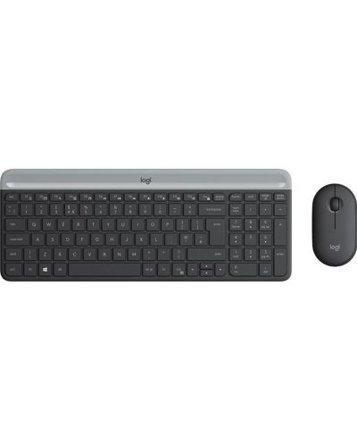 Комплект мишка и клавиатура Logitech - Combo MK470, безжичен, сив - 1