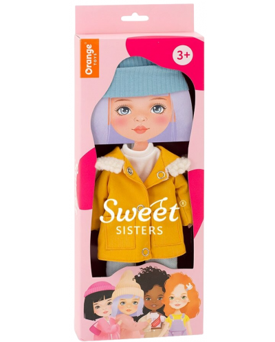 Комплект дрехи за кукла Orange Toys Sweet Sisters - Парка в цвят горчица - 1