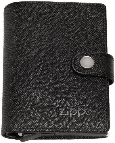 Компактен портфейл Zippo Saffiano - RFID защита, черен - 1