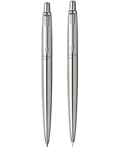 Комплект химикалка Parker Jotter Stainless Steel - С автоматичен молив - 2