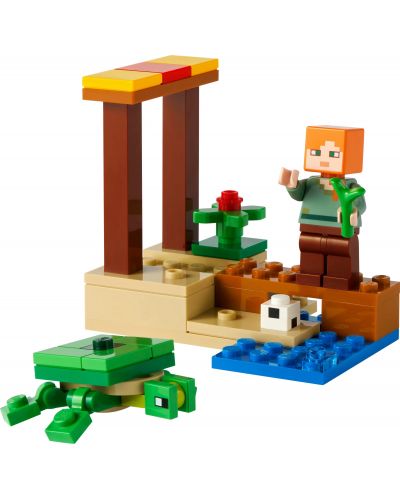 Конструктор LEGO Minecraft - Плажът на костенурките (30432) - 2