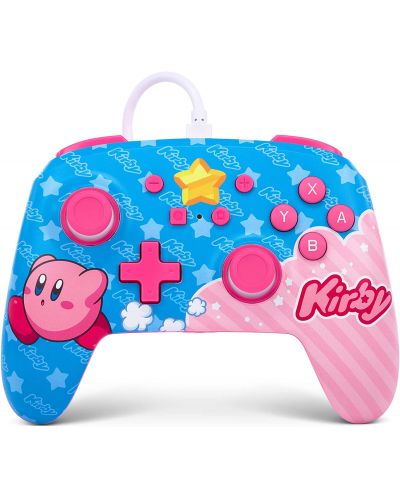 Контролер PowerA - Enhanced, жичен, за Nintendo Switch, Kirby - 1