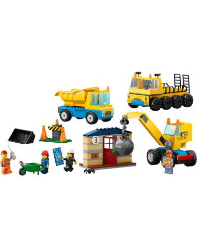 Конструктор LEGO City - Строителна площадка с камиони (60391) - 3
