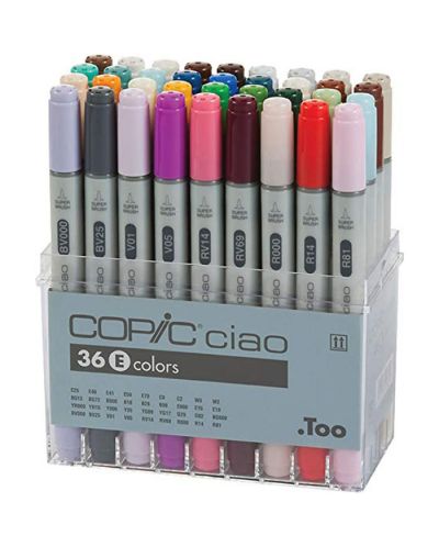 Комплект маркери Too Copic Ciao - Set E, 36 цвята - 1