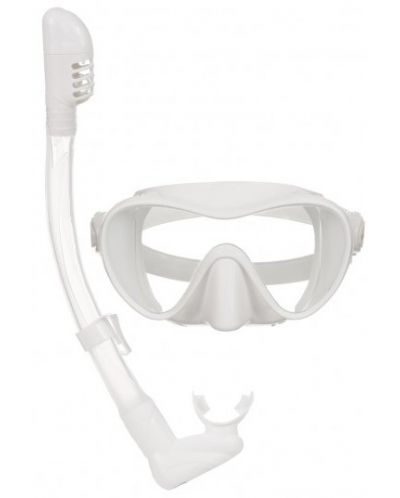 Комплект маска за гмуркане с шнорхел в кутия Zizito - бял - 1