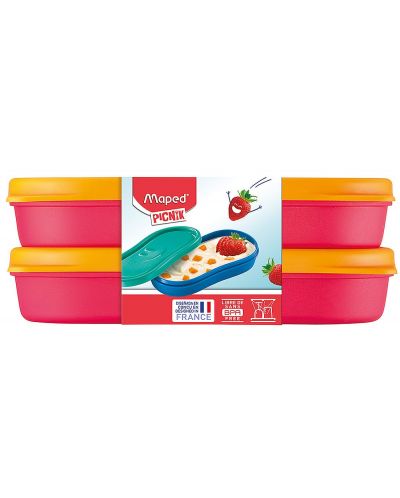 Комплект кутии за храна Maped Concept Kids - Червена, 150 ml, 2 броя - 2
