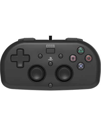 Контролер Hori - Wired Mini Gamepad, черен (PS4) - 1