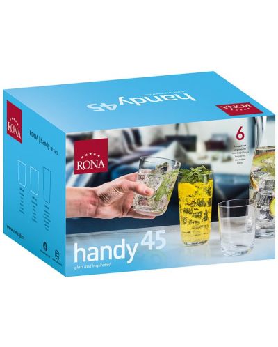 Комплект чаши за вода Rona - Handy 8413, 6 броя x 450 ml - 3