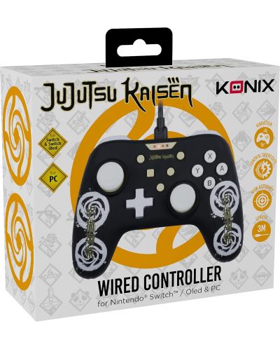Контролер Konix - за Nintendo Switch/PC, жичен, Jujutsu Kaisen - 8