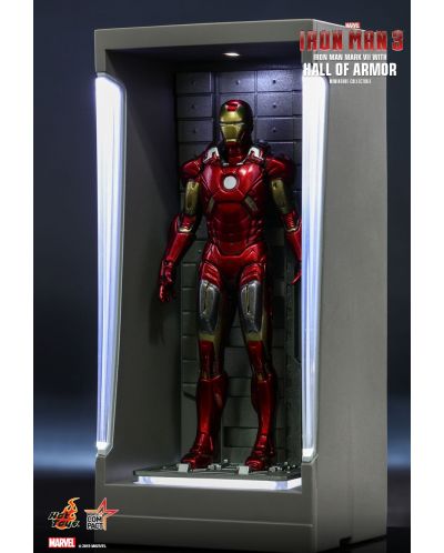 Комплект фигури Hot Toys Marvel: Iron Man - Hall of Armor, 7 бр. - 9