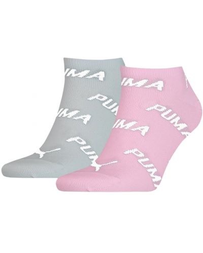 Комплект чорапи Puma - BWT Sneaker, 2 чифта, размер 35-38, сиви/розови - 1
