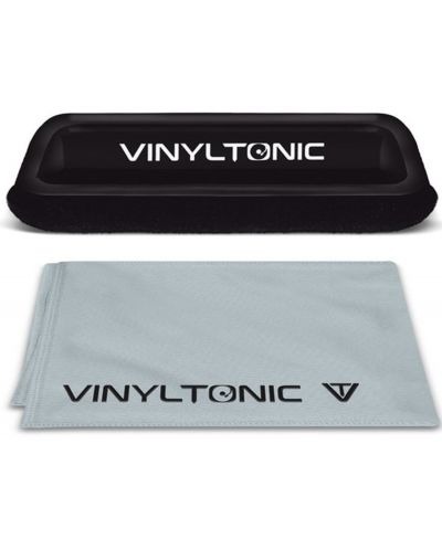 Комплект за почистване Vinyl Tonic - Cloth & Brush Set, сив/черен - 1