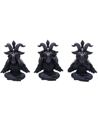 Комплект статуетки Nemesis Now Adult: Cult Cuties - Three Wise Baphoboo, 13 cm - 1