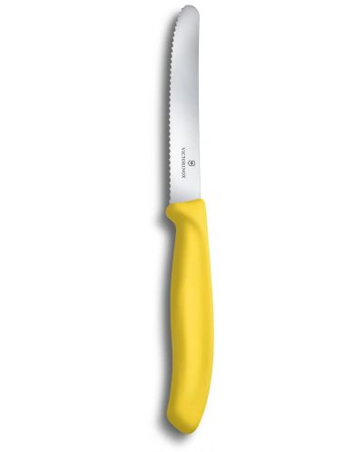 Комплект от 2 назъбени ножа Victorinox - Swiss Classic, 11 cm, жълти - 2