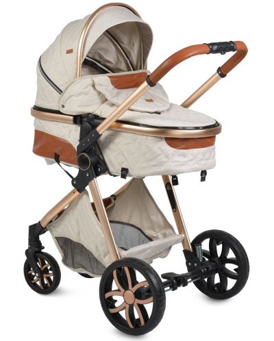 Комбинирана детска количка Moni - Alma, бежова - 4