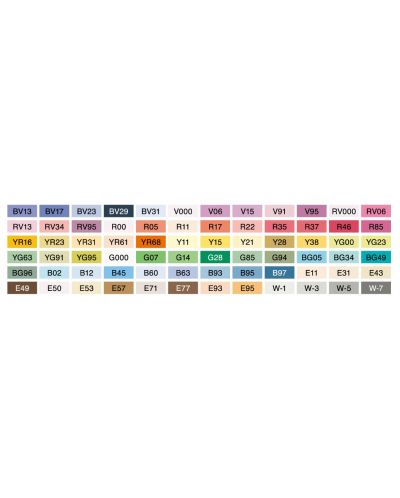 Комплект маркери Too Copic Ciao - B colors, 72 цвята	 - 2
